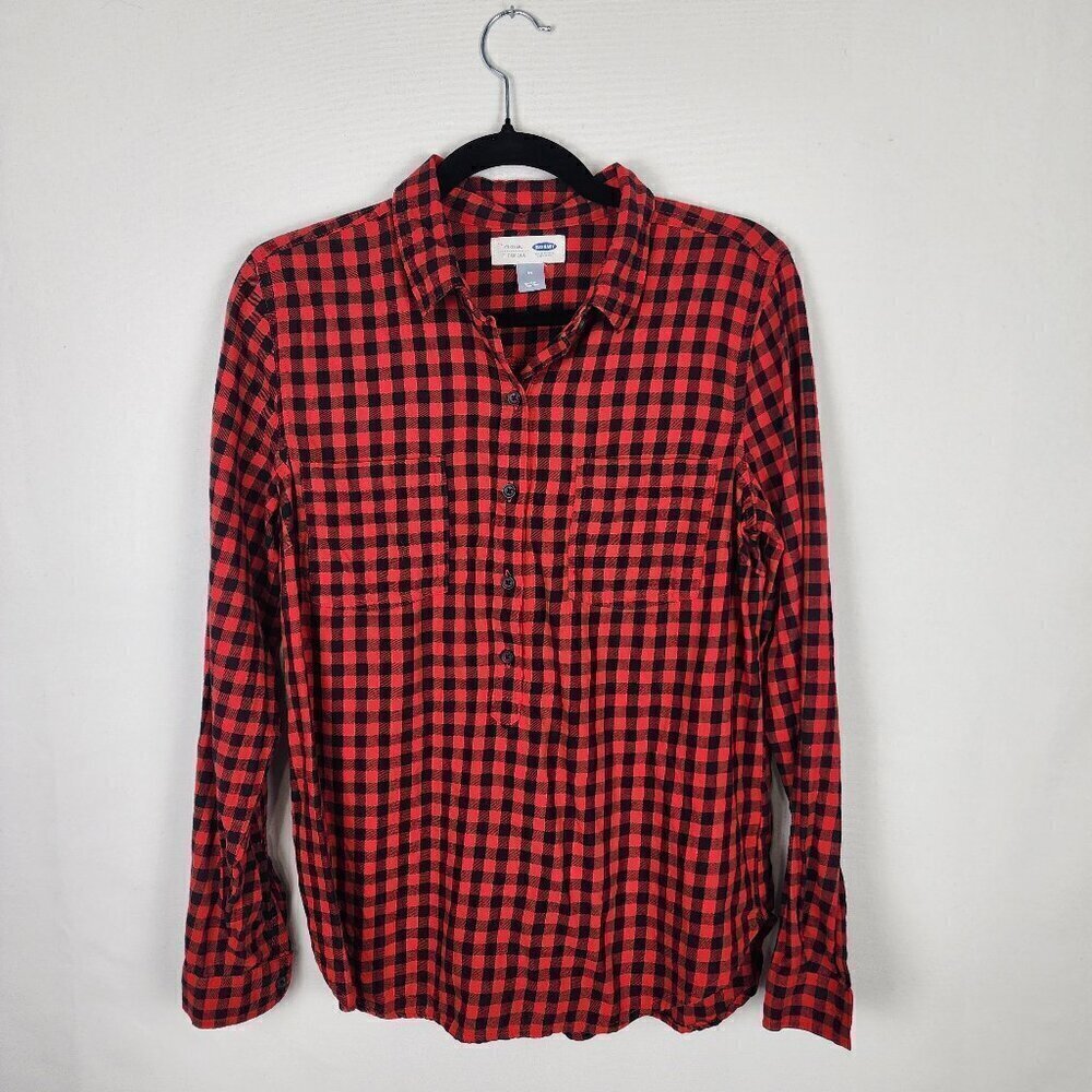 Old‎ Navy Classic Gingham Plaid Popover Shirt M